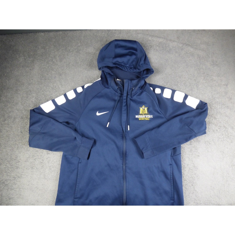 Nike Murray State Basketball Mens Large Therma-FIT Full Zip Hoodie Navy Blue